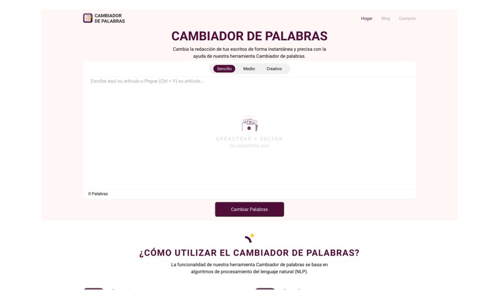 Cambiador de Palabras