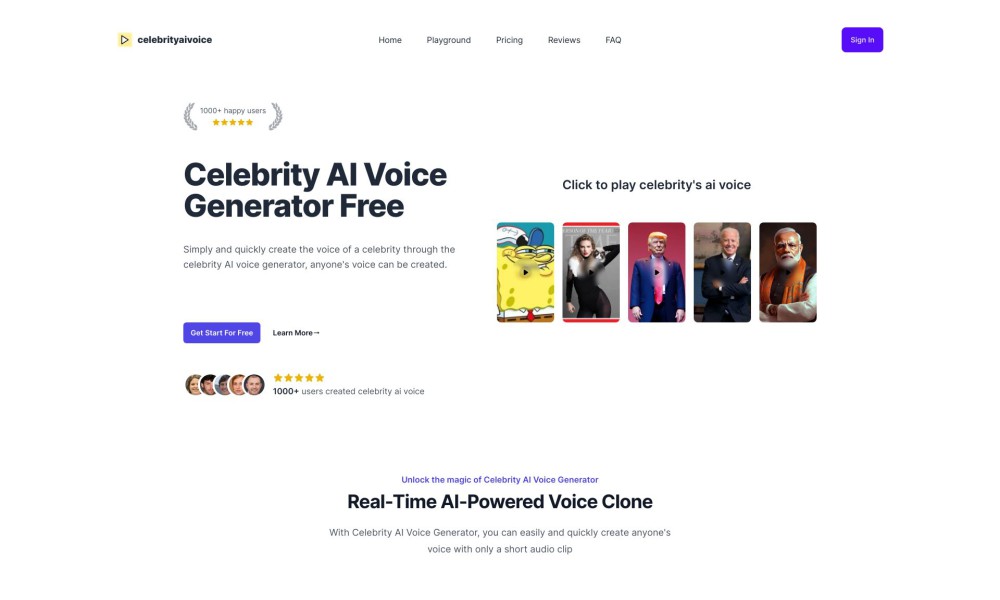 Celebrity AI Voice Generator