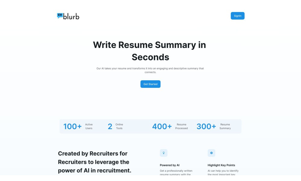 CVblurb