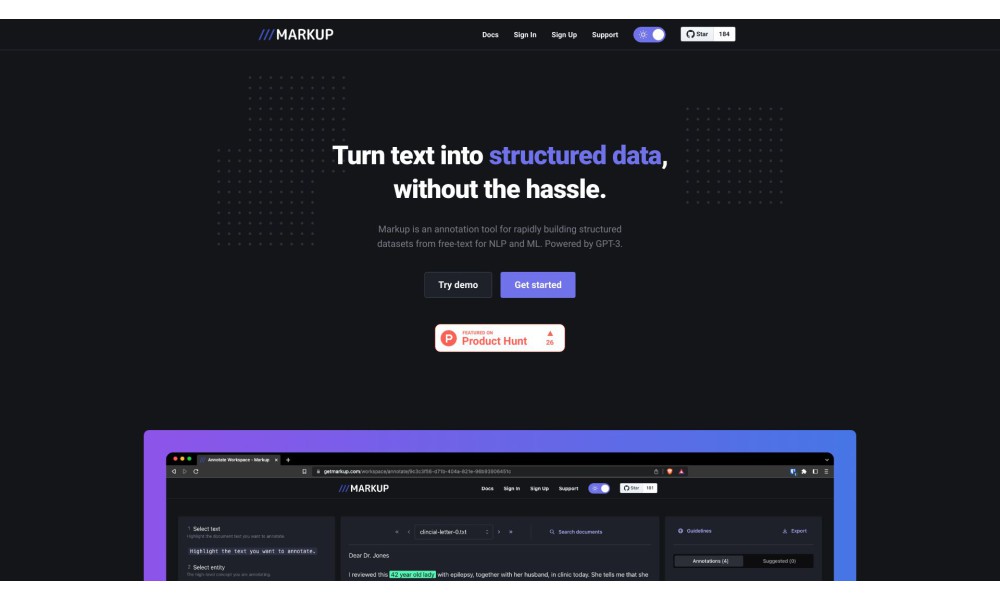 Markup Annotation Tool