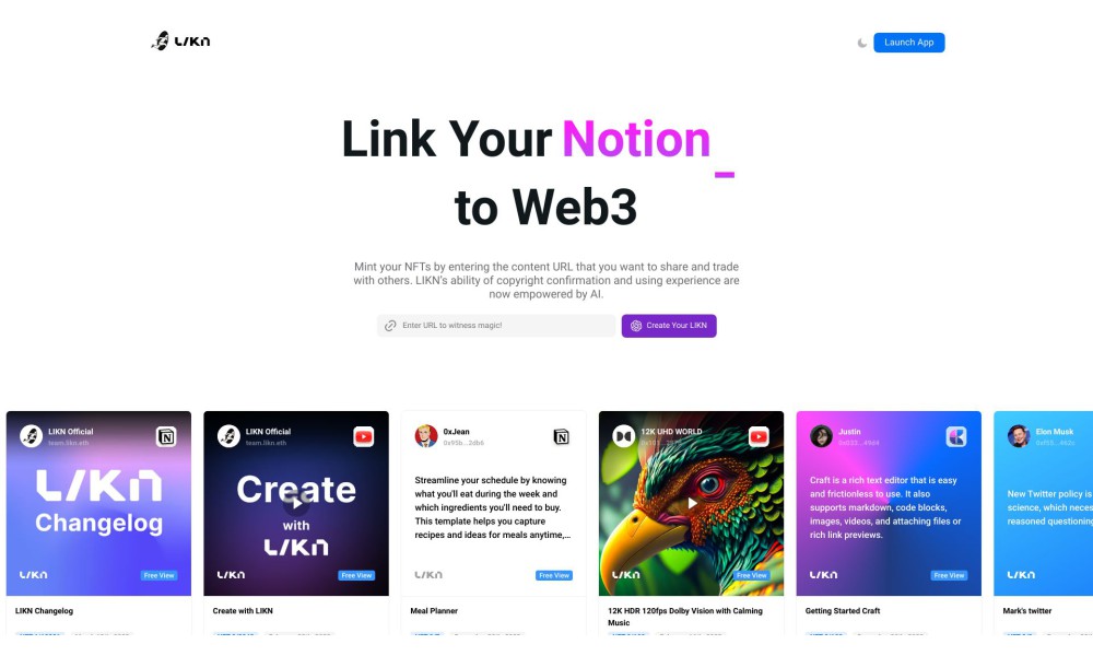 LIKN - Link Your Content to Web3