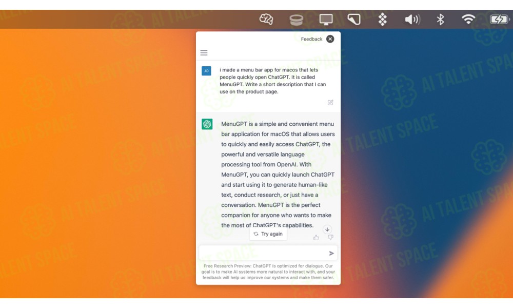 MacGPT - ChatGPT in your menubar - Image 1