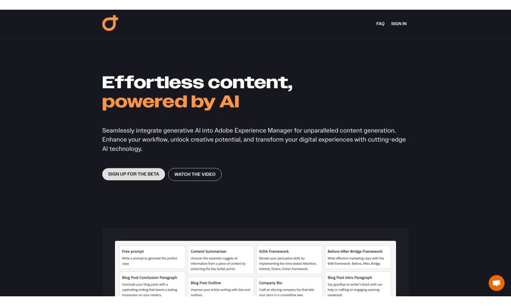 Opax - AI Generated Content for Adobe Experience Manager