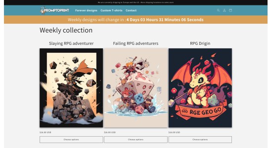 PrompToPrint - AI-Designed T-shirts