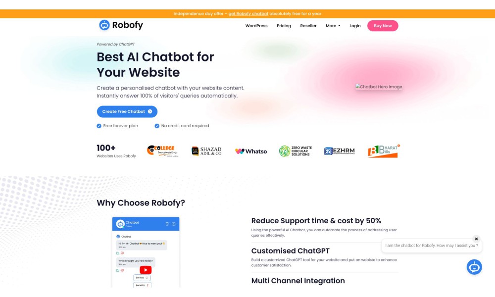 AI Chatbot Builder for Your Website - Robofy