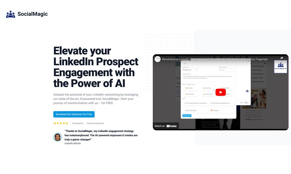 Social Magic | AI for Linkedin