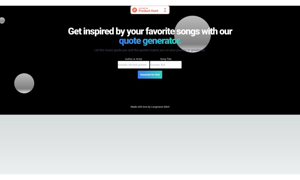 Song Quote Generator
