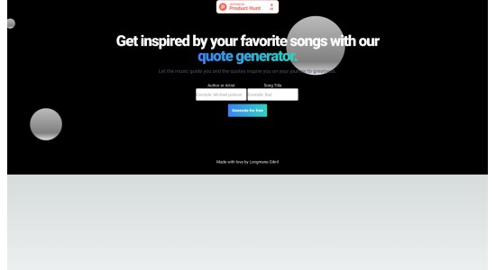 Song Quote Generator
