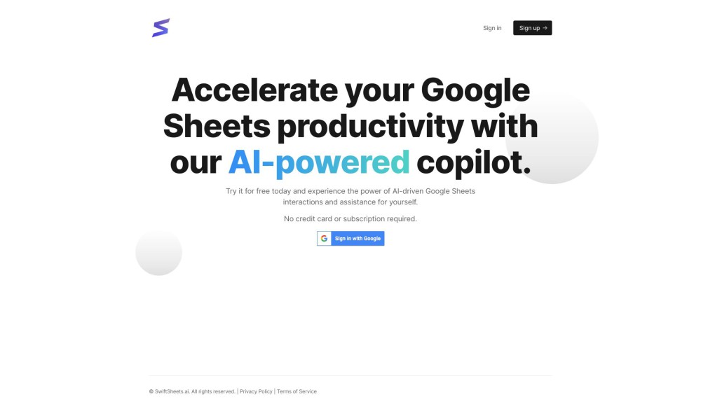 SwiftSheets.ai