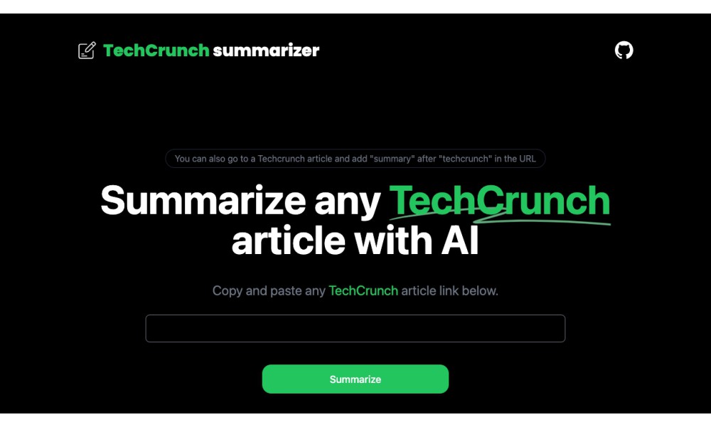 News Summarizer for TechCrunch