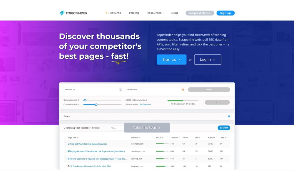 Topicfinder - The Ultimate Blog Content Title Finder and Generator