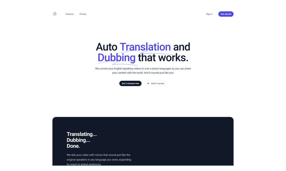 Auto Translation and Dubbing