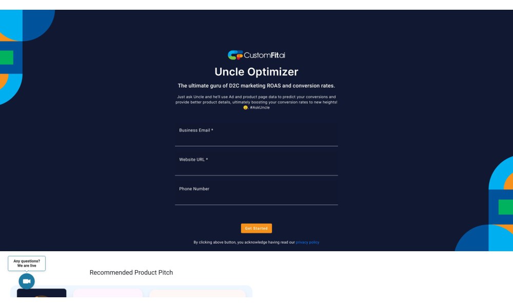 Uncle Optimizer D2C Landing Page Analyzer