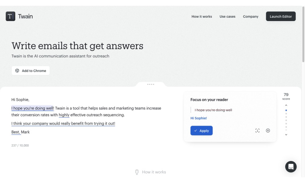 Twain - AI communication assistant for outreach