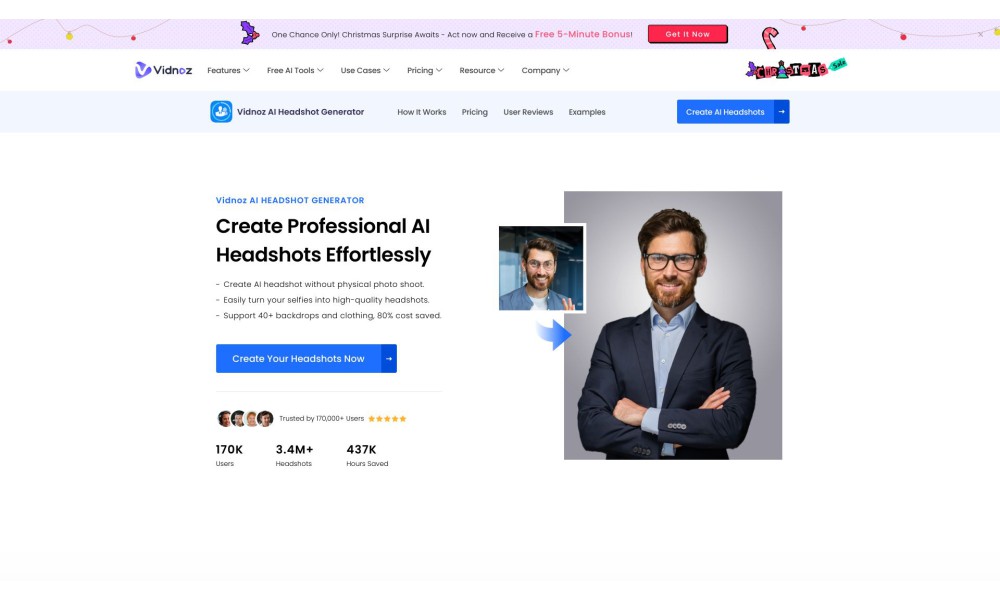 Vidnoz AI Headshot Generator