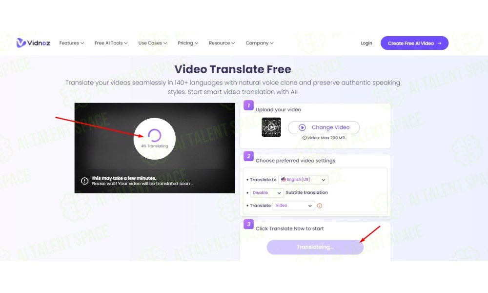 Vidnoz AI Video Translator - Image 2