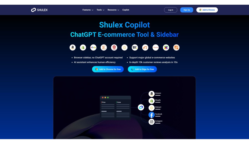 Shulex Copilot ChatGPT E-commerce Tool & Sidebar