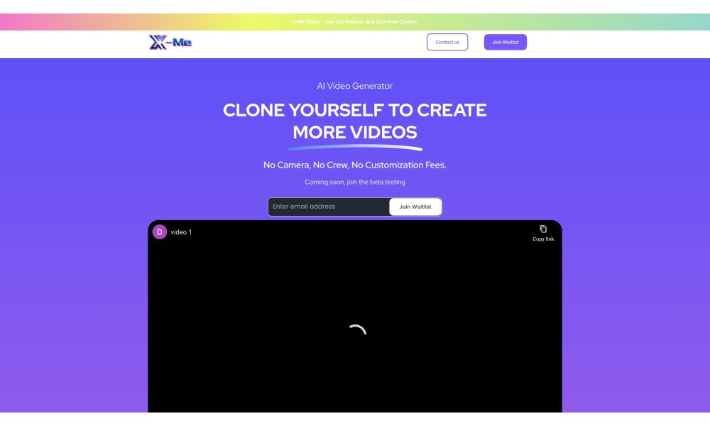 X-Me - x-me.world | AI Video Generator