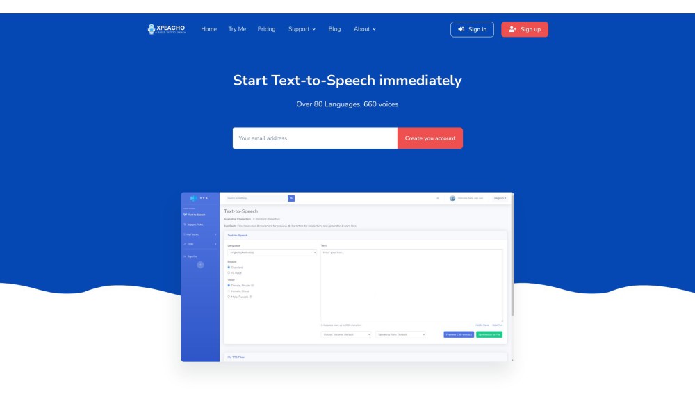 Xpeacho Best AI-Based Text To Speech