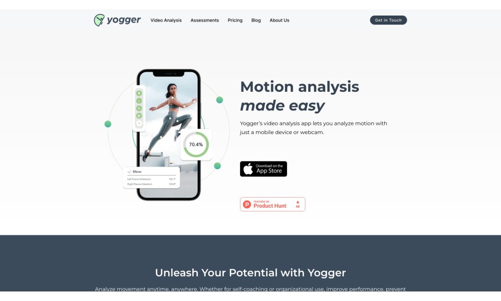 Yogger | Video Analysis App & AI Movement Screenings