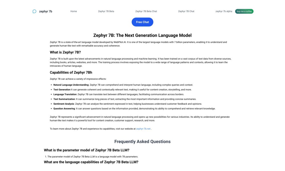 Zephyr 7B Alpha Chat