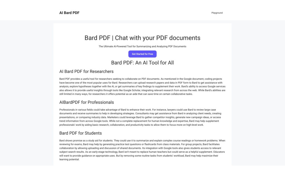 AI Bard PDF