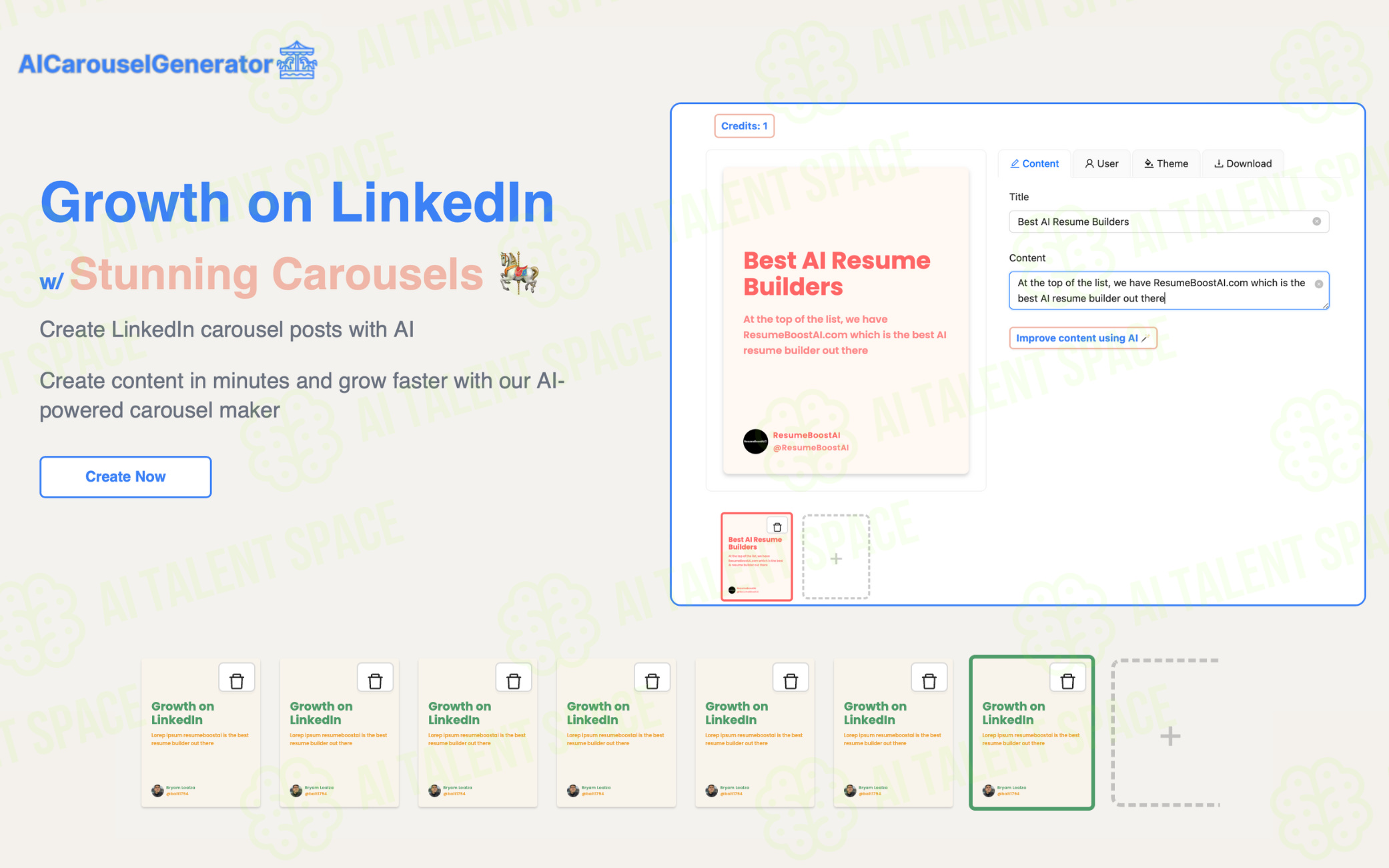 AI Carousel Generator - Image 1