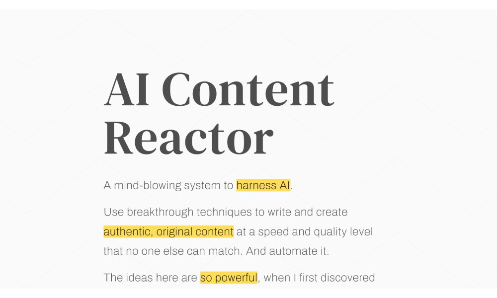 AI Content Reactor