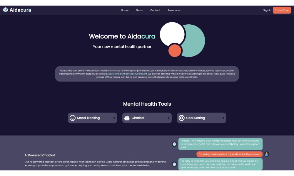 Aidacura - Your Mental Health Tool Kit for Online Therapy and Support