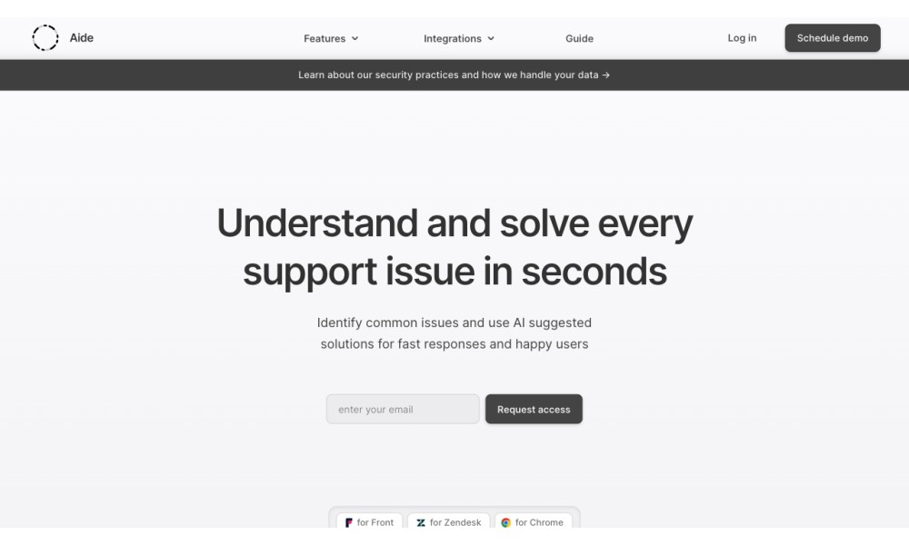 Aide - AI Integrations for Customer Support