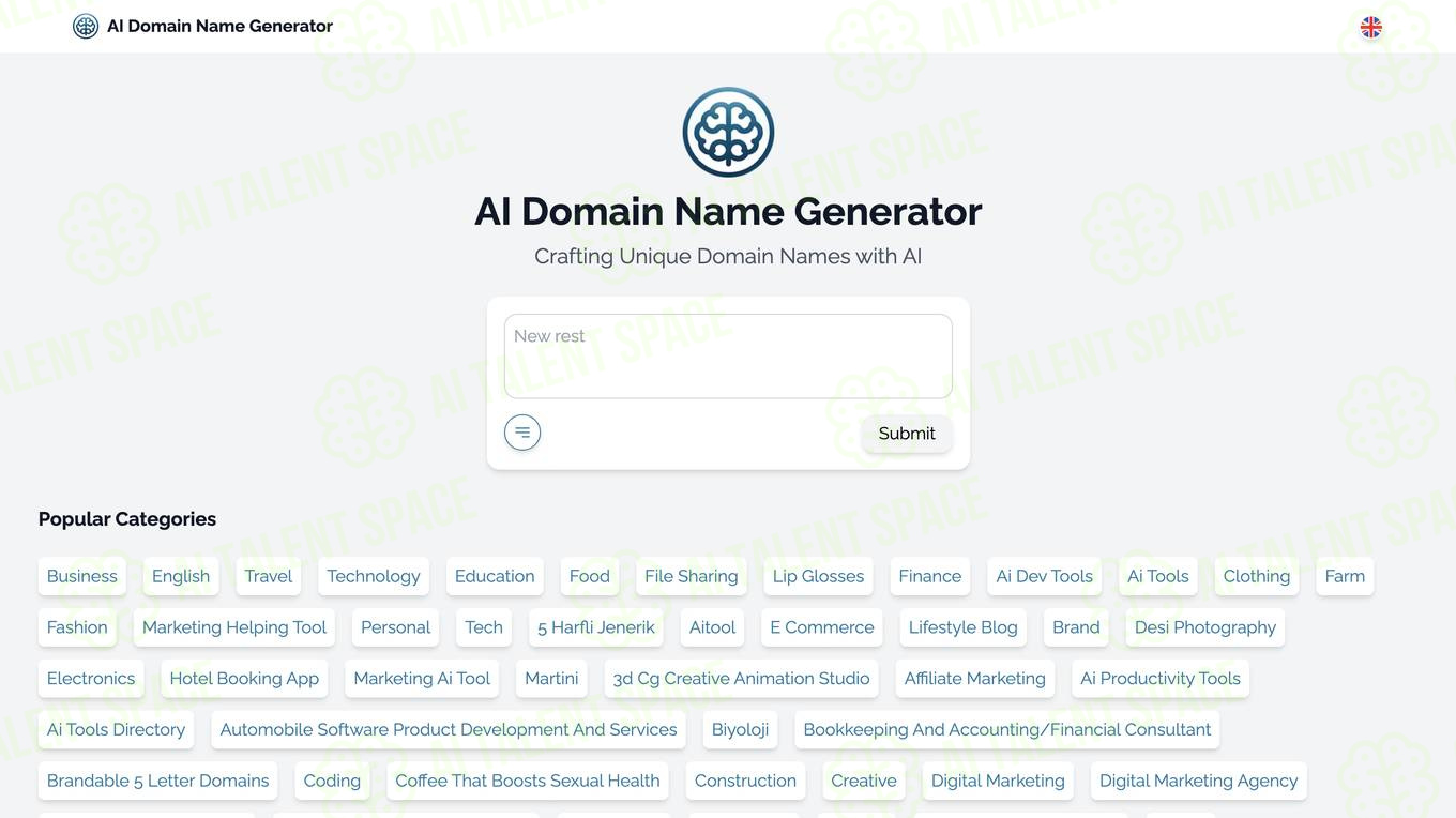 Multilanguage AI Domain Name Generator - Image 1