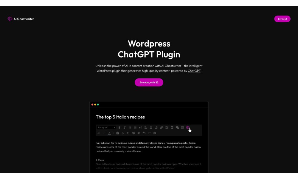 AI Ghostwriter - The Ultimate WordPress Plugin for ChatGPT-powered Content Creation