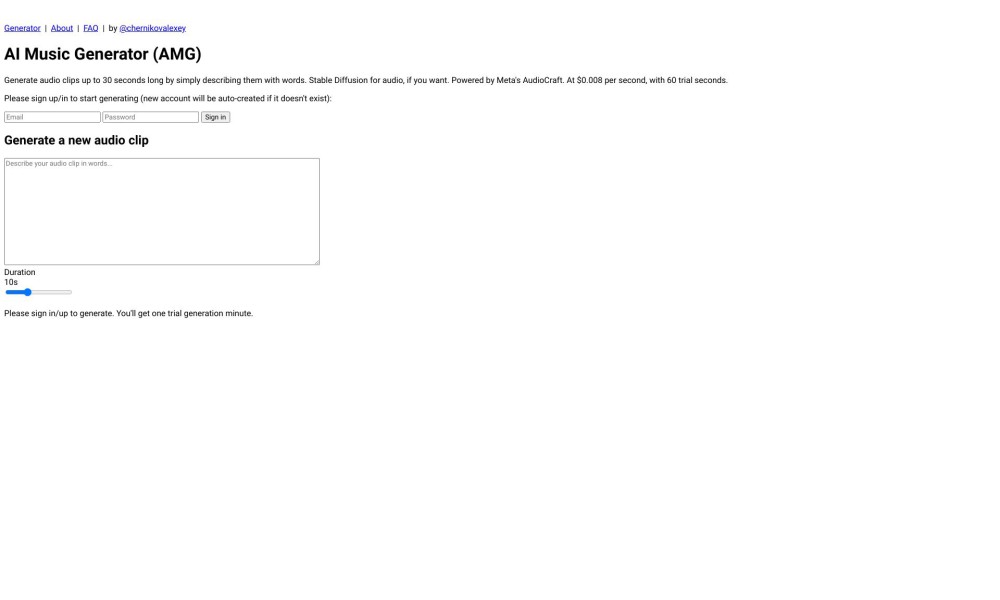 AI Music Generator (AMG)