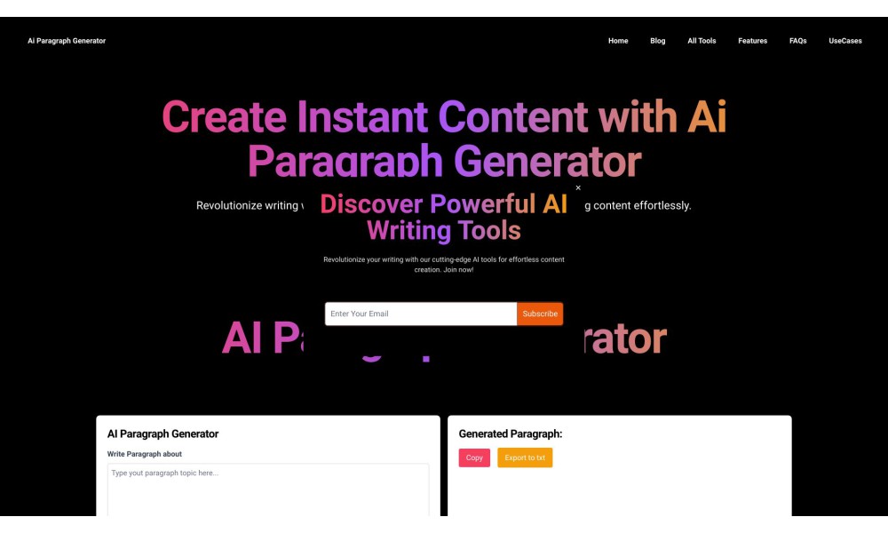 Ai Paragraph Generator