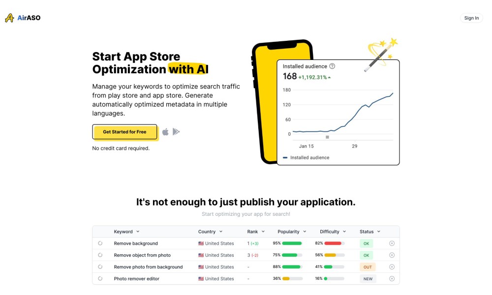 AirASO - Easy App Store Optimization with AI