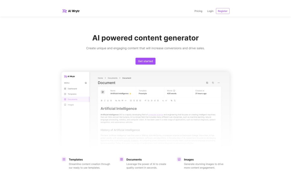 AI Wrytr Powered By Amraks Technologies