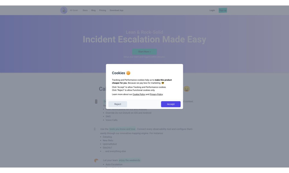 All Quiet: IT Incident Escalation, Management & Collaboration
