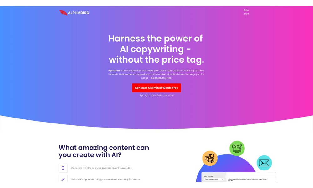 Alphabird AI Copywriter