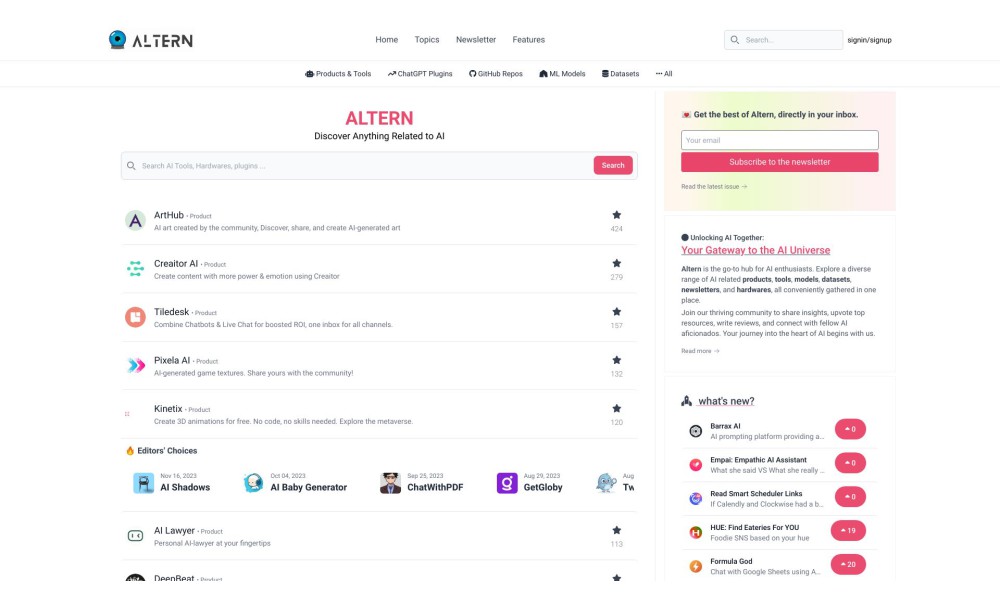 Altern: Your Gateway to AI Discoveries