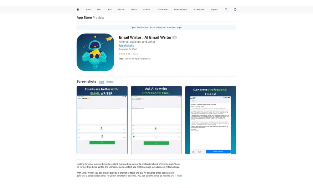 Chatgpt-powered Email Writer
