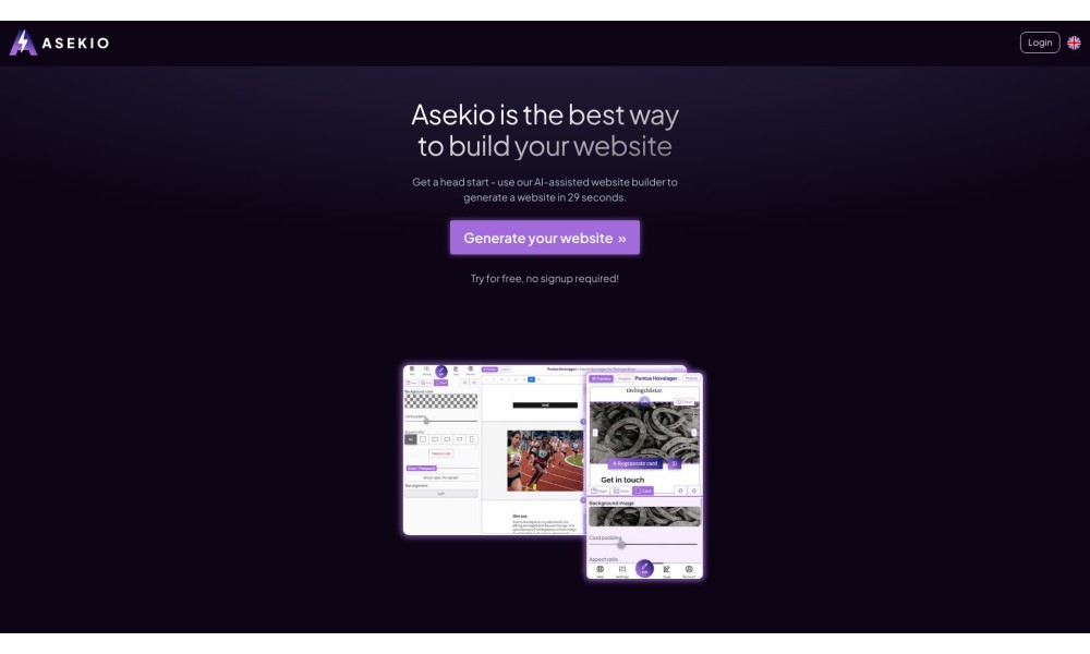 Asekio - AI Website Builder