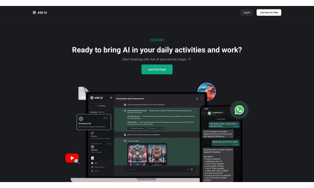 Ask AI - AI Powered Chat Bot Assistant