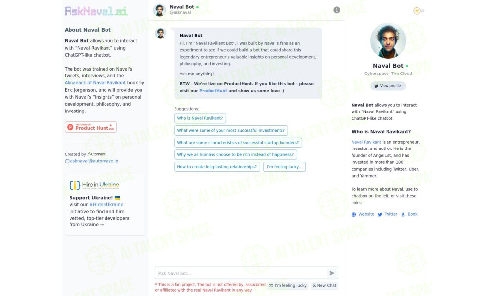 Ask Naval (AI Chatbot) - Image 1