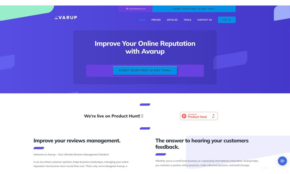 Avarup Reputation Management Platform
