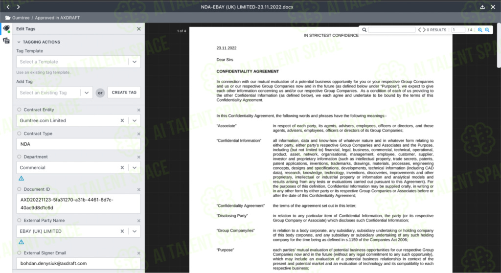 AXDRAFT Contract Management System - Image 1