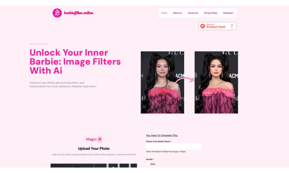 Barbie Filter Online