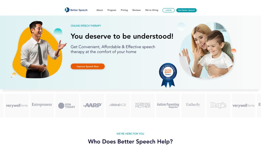 Better Speech Online Speech Therapy