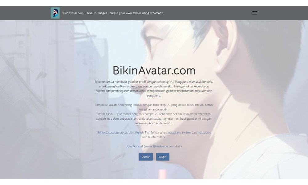 BikinAvatar.com - Text To Images