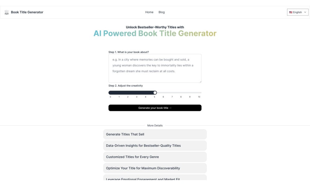 AI Book Title Generator