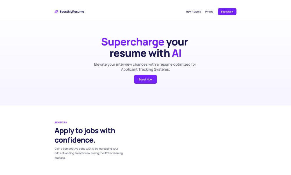 Boost My Resume | Powered by AI